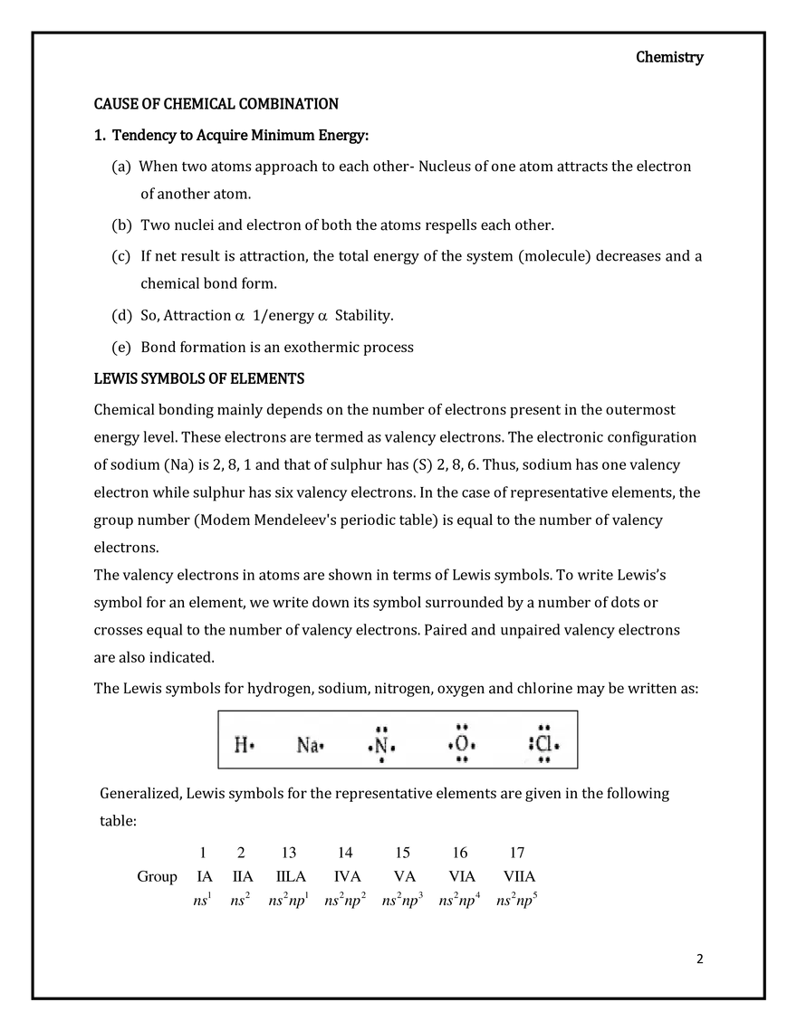 Kossel-Lewis Approach to Chemical Bonding - Page 2