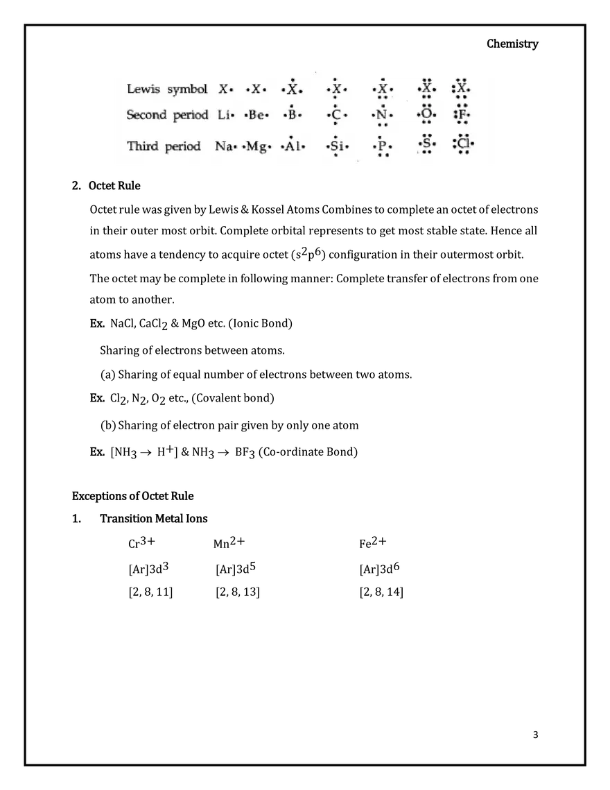 Kossel-Lewis Approach to Chemical Bonding - Page 3