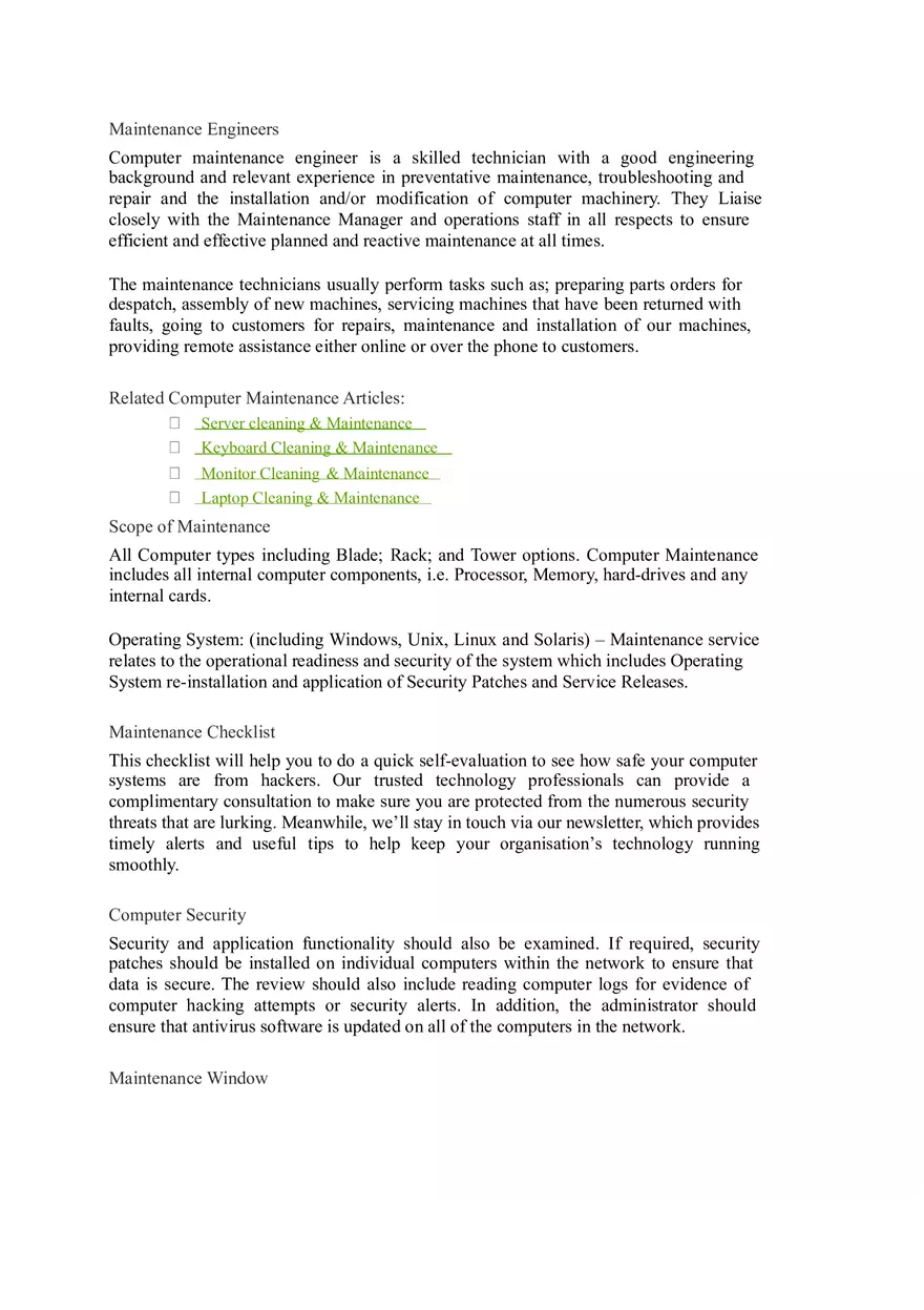 Computer Maintenance - Page 8