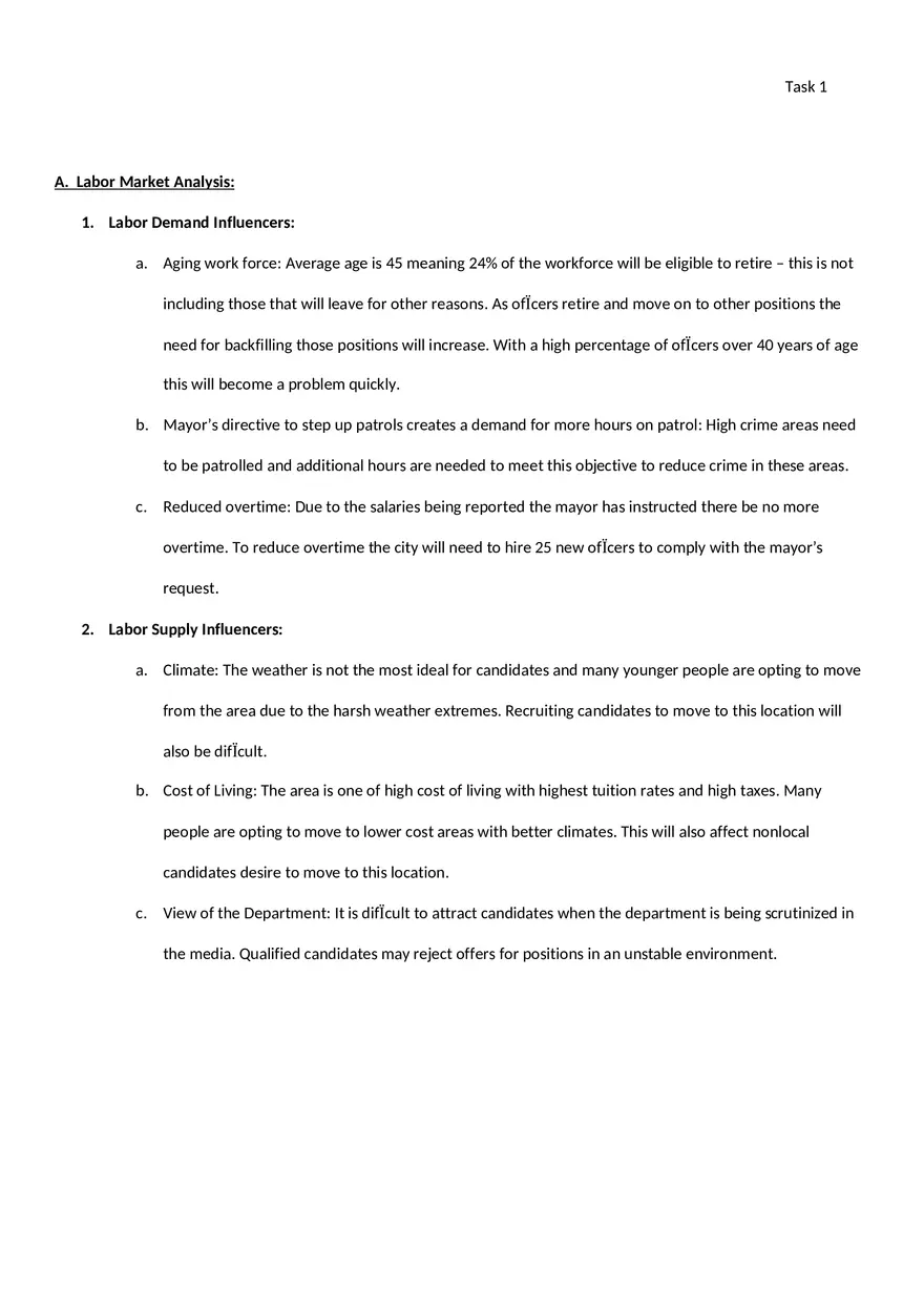 Labor Market Analysis - Page 1