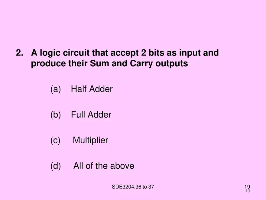 Arithmetic and Combinational Logic Circuits - Page 11
