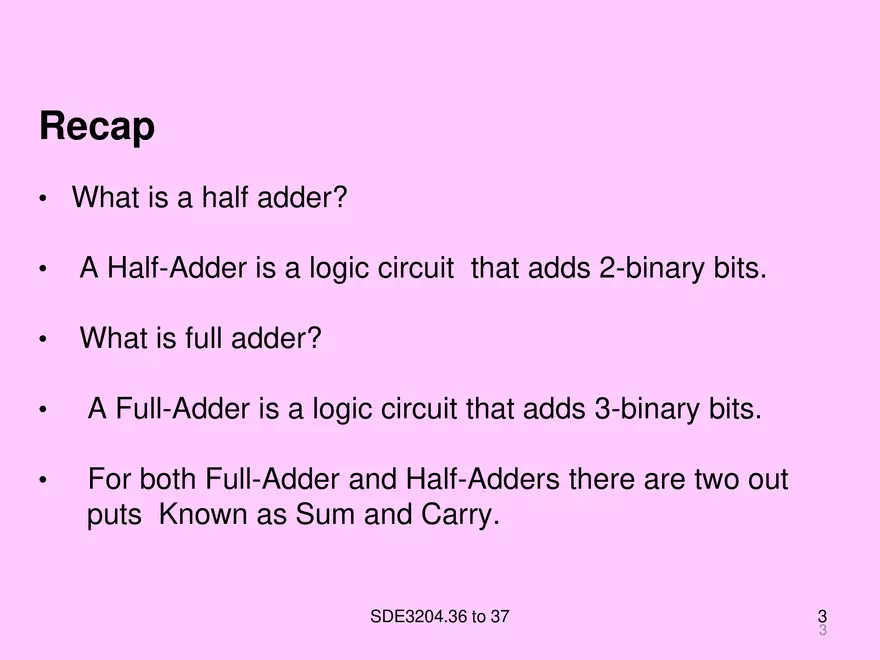 Arithmetic and Combinational Logic Circuits - Page 13
