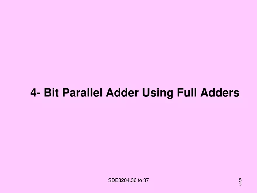Arithmetic and Combinational Logic Circuits - Page 17