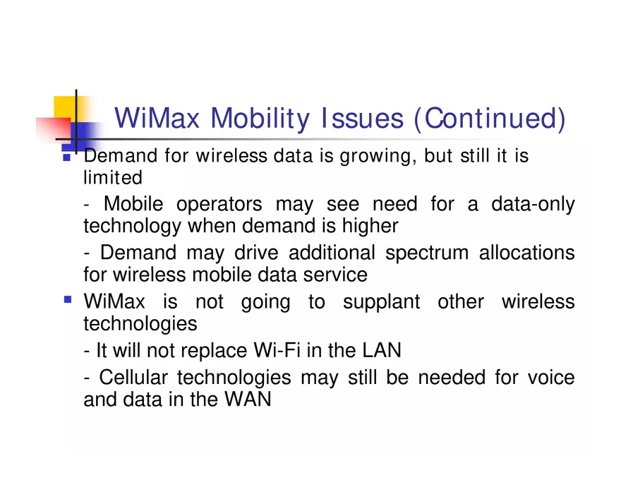 What is WiMax - Page 23