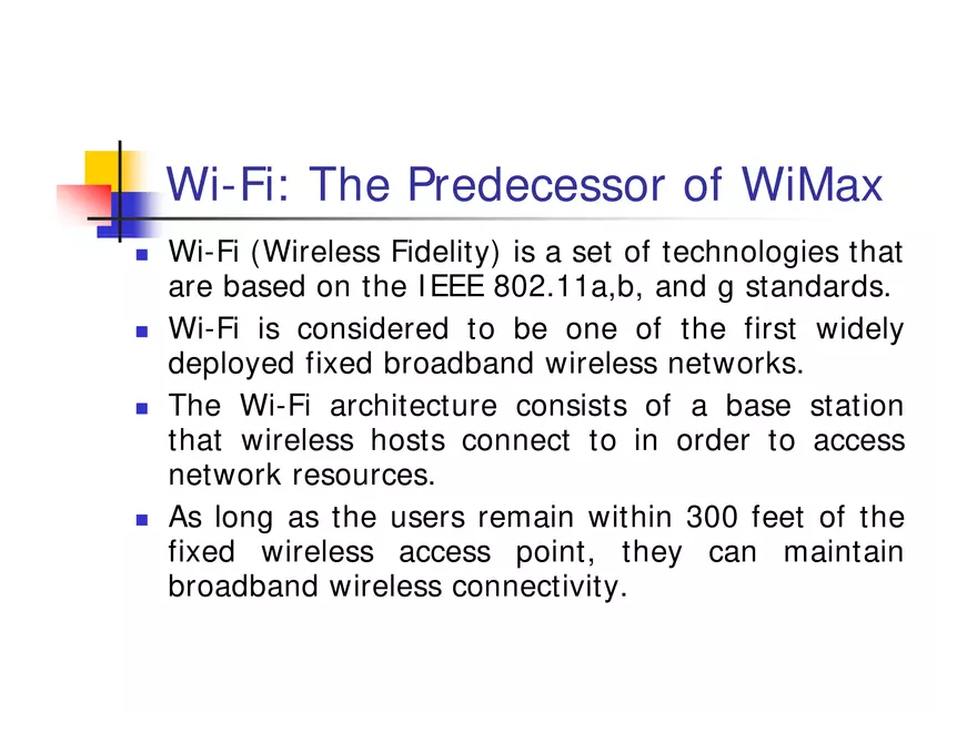 What is WiMax - Page 35