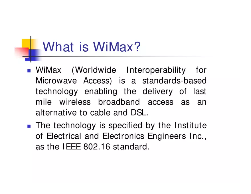 What is WiMax - Page 1