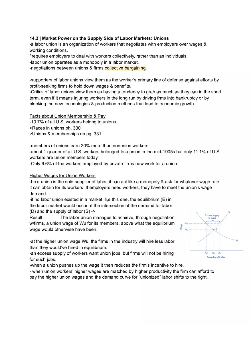 Chapter 14 Labor Markets & Income - Page 5