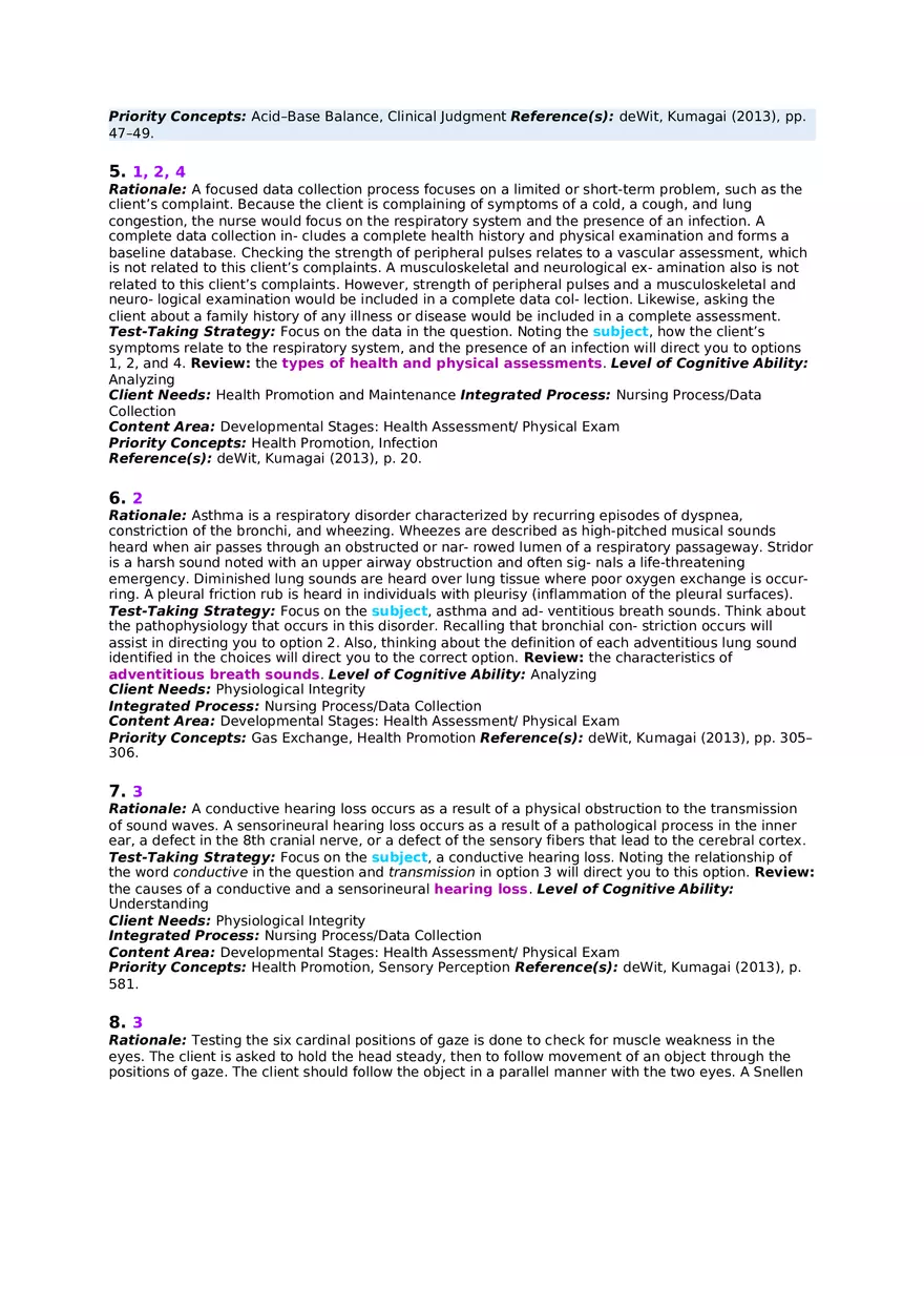 Health Assessment NCLEX Questions I - Page 5