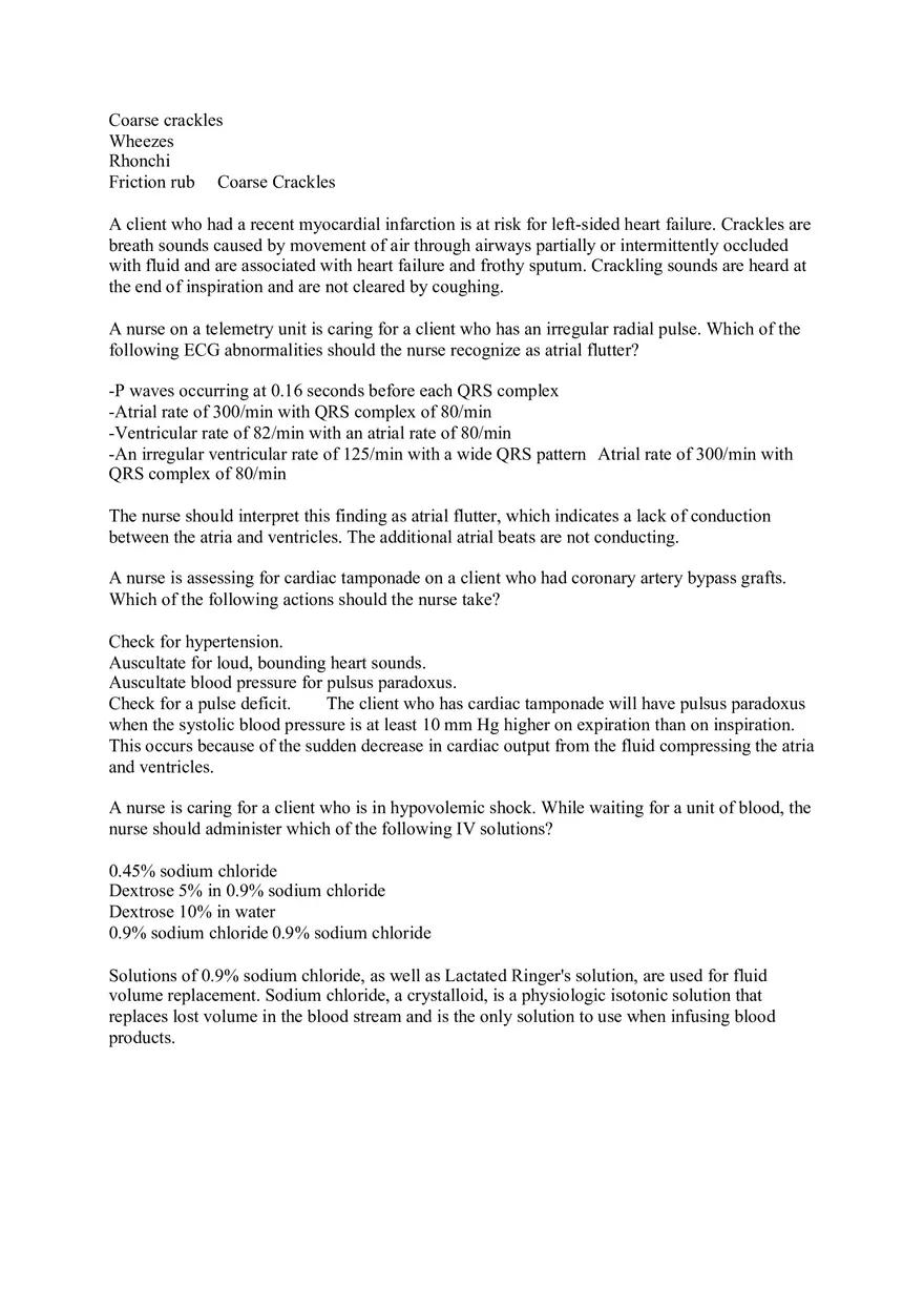 Nurse is Caring for a Client Who is Postoperative Following Vein Ligation - Page 8