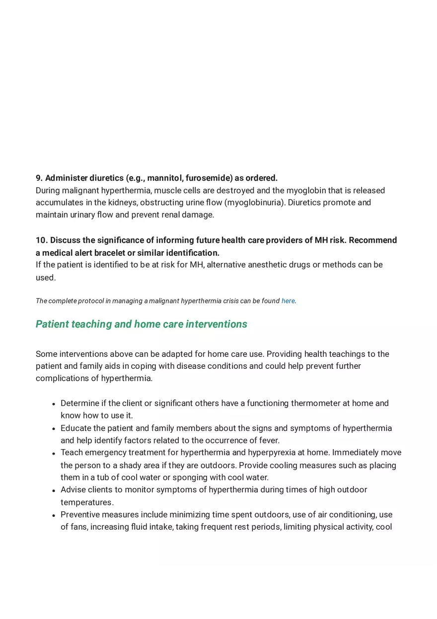 Hyperthermia Nursing Care Plan - Page 9