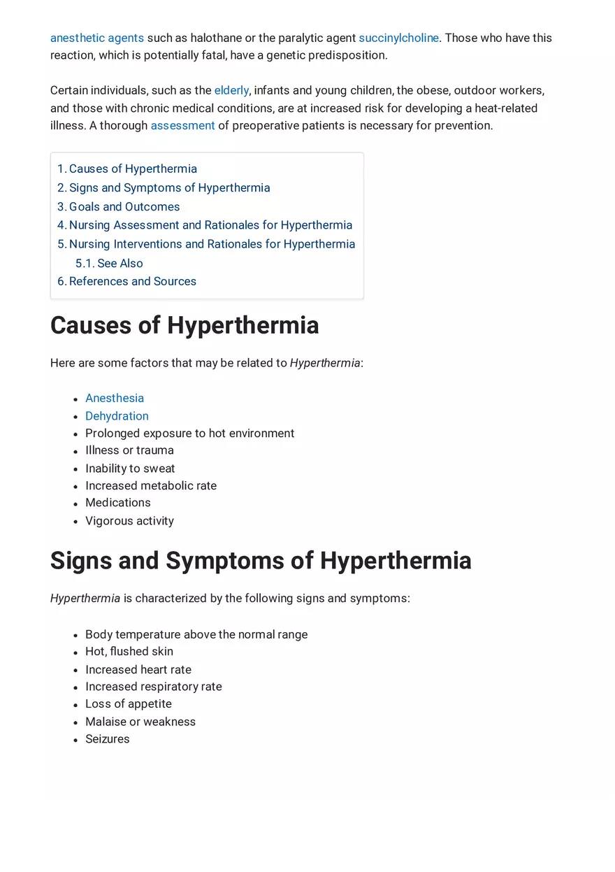 Hyperthermia Nursing Care Plan - Page 2