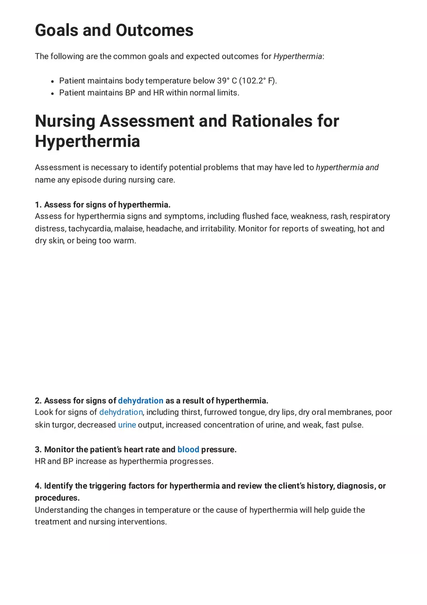 Hyperthermia Nursing Care Plan - Page 3