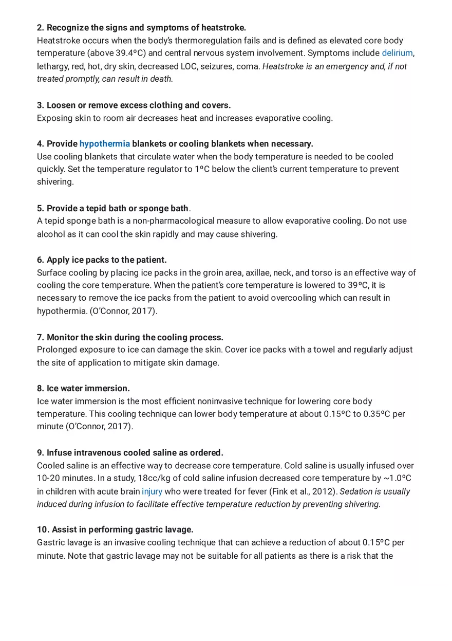 Hyperthermia Nursing Care Plan - Page 5