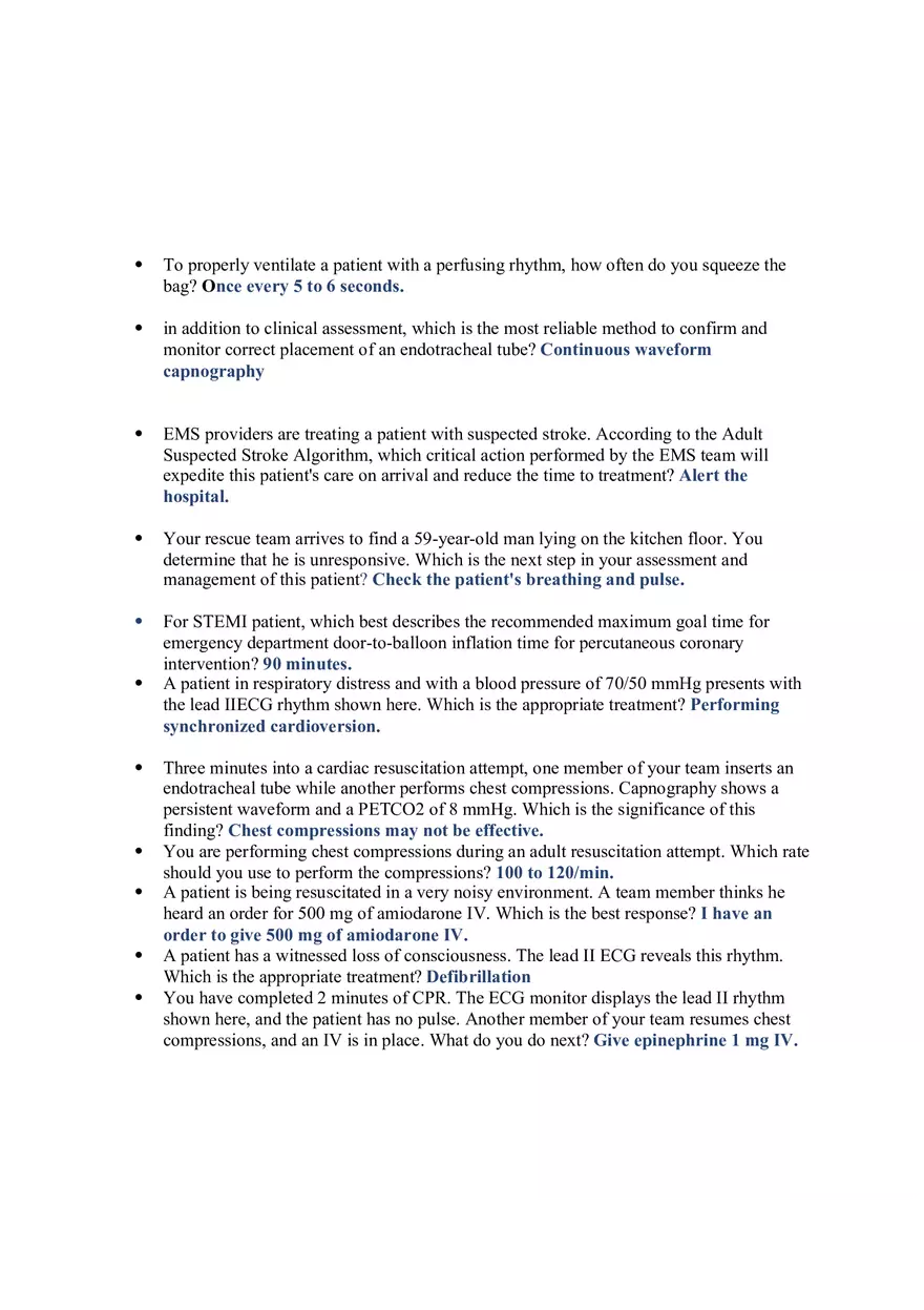 To Properly Ventilate a Patient with a Perfusing Rhythm How Often Do You Squeeze the Bag - Page 1