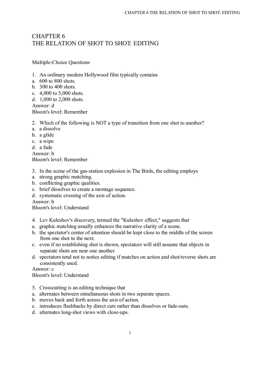Chapter 6 The Relation of Shot to Shot - Page 1