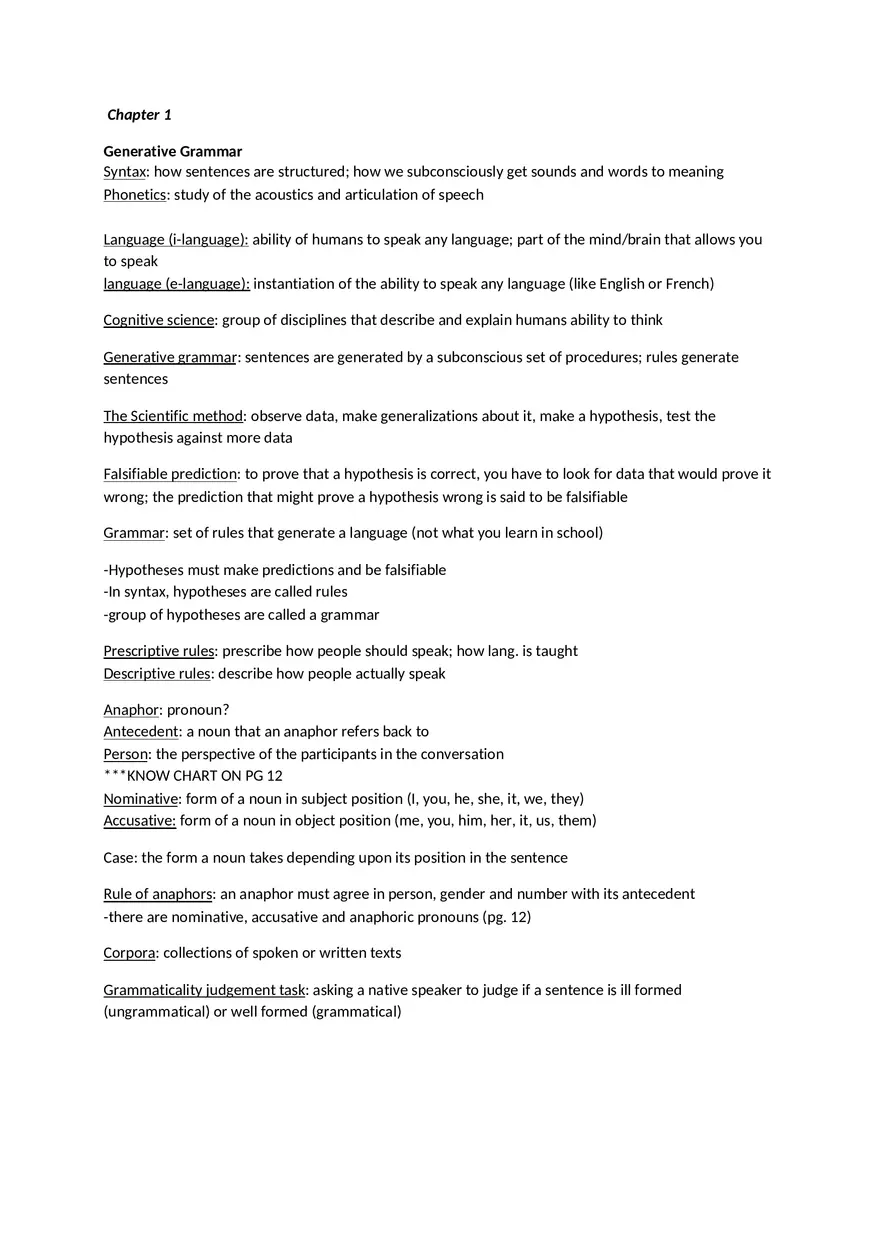 Chapter 1 Generative Grammar - Page 1