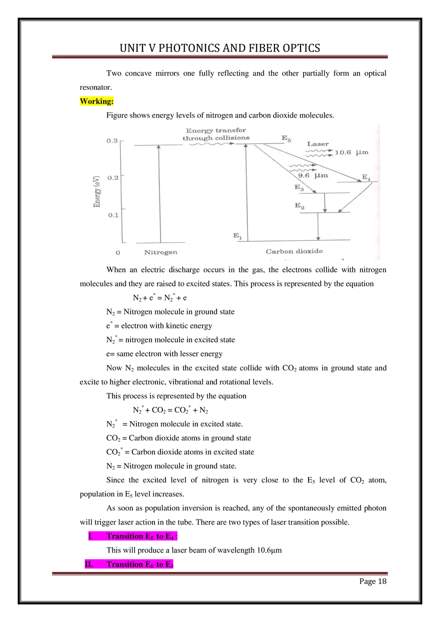 Unit V Photonics and Fiber Optics - Page 10