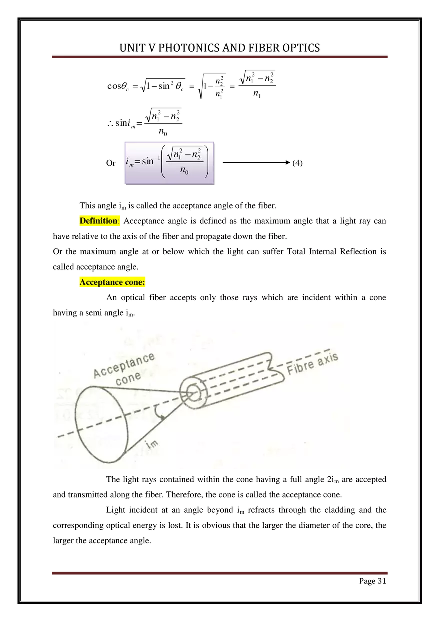 Unit V Photonics and Fiber Optics - Page 25