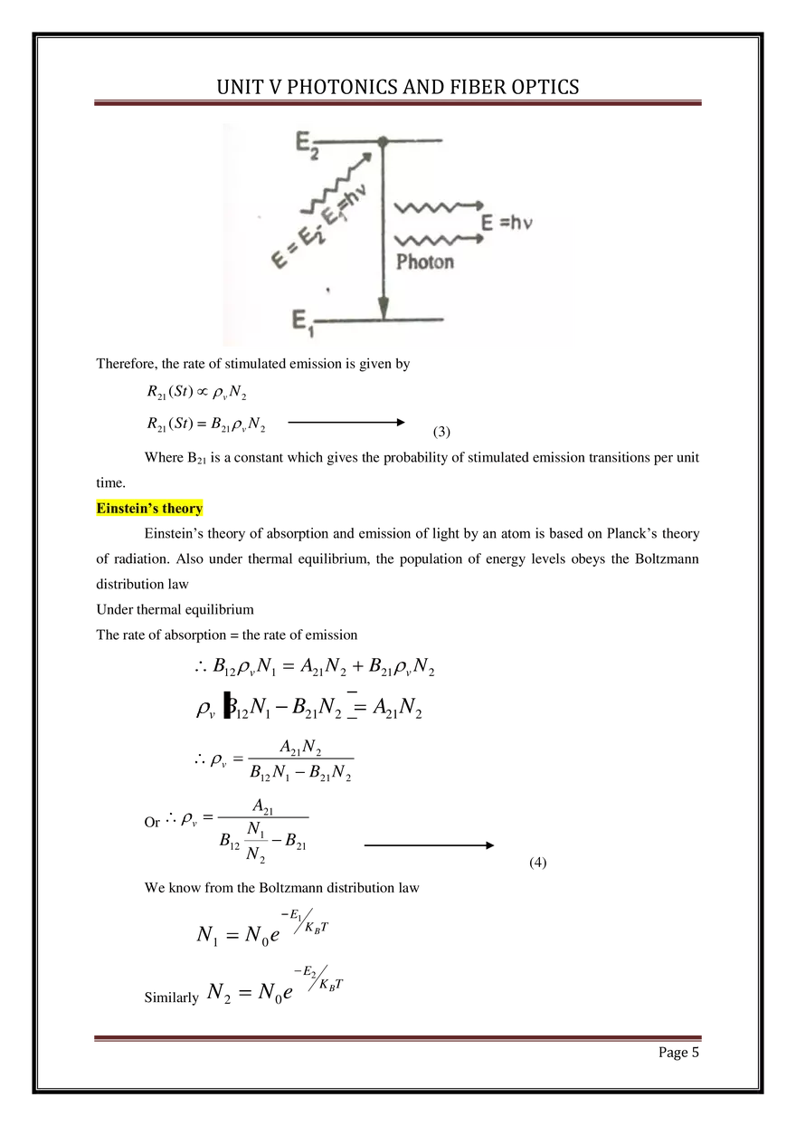 Unit V Photonics and Fiber Optics - Page 35