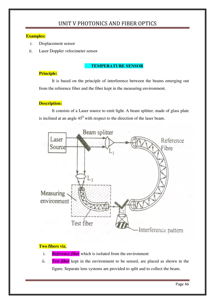 Unit V Photonics and Fiber Optics - Page 41
