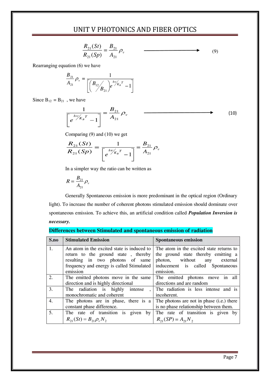 Unit V Photonics and Fiber Optics - Page 57