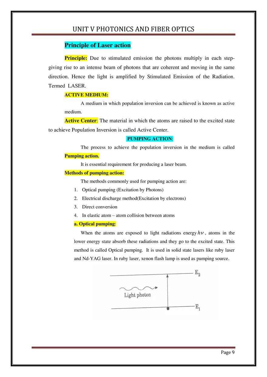 Unit V Photonics and Fiber Optics - Page 62