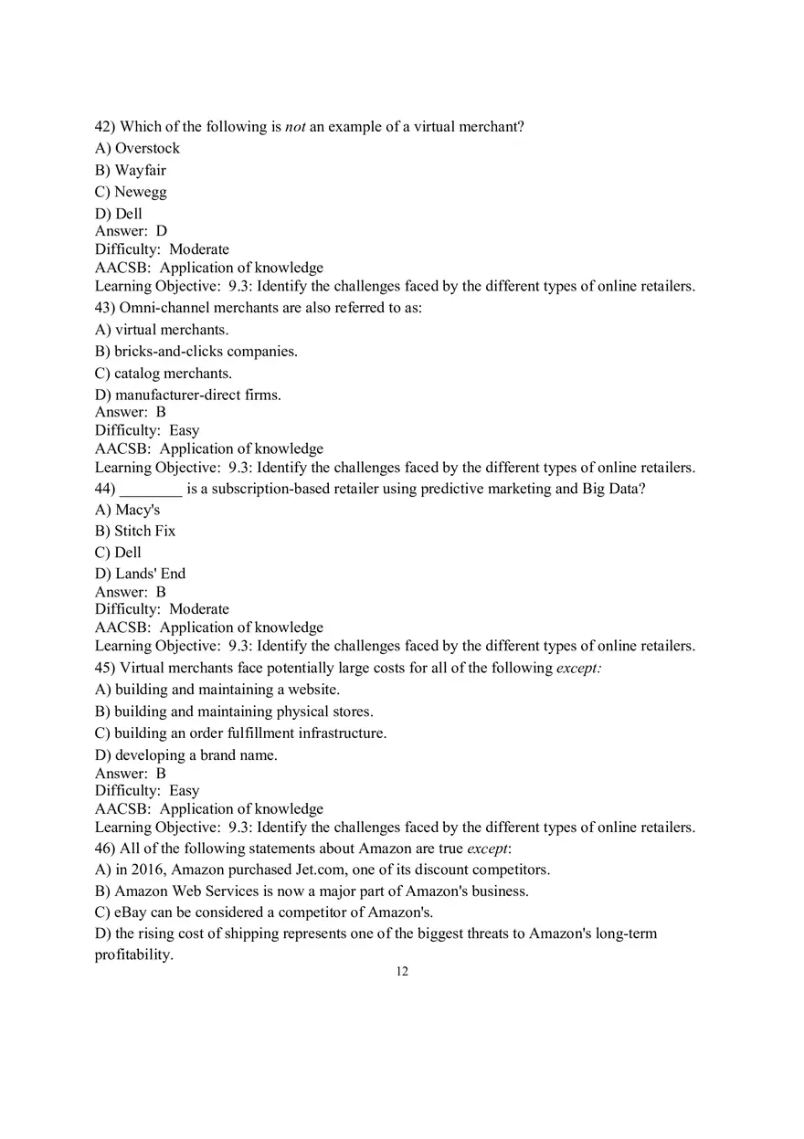 Chapter 9 Online Retailing and Services Part 2 - Page 1