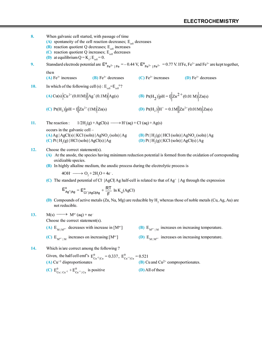 Electrochemistry Exercise # 2 - Page 2