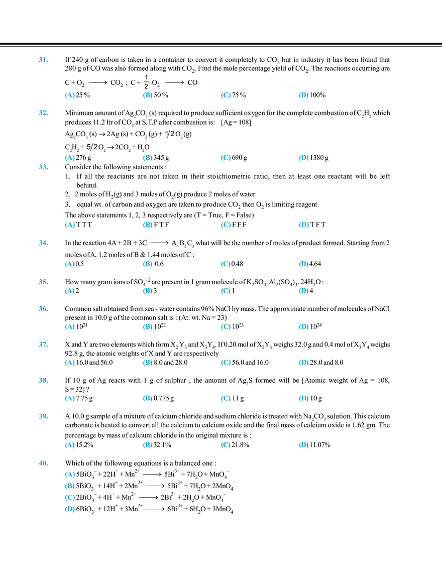 Mole Concept Exercise # 2 - Page 4