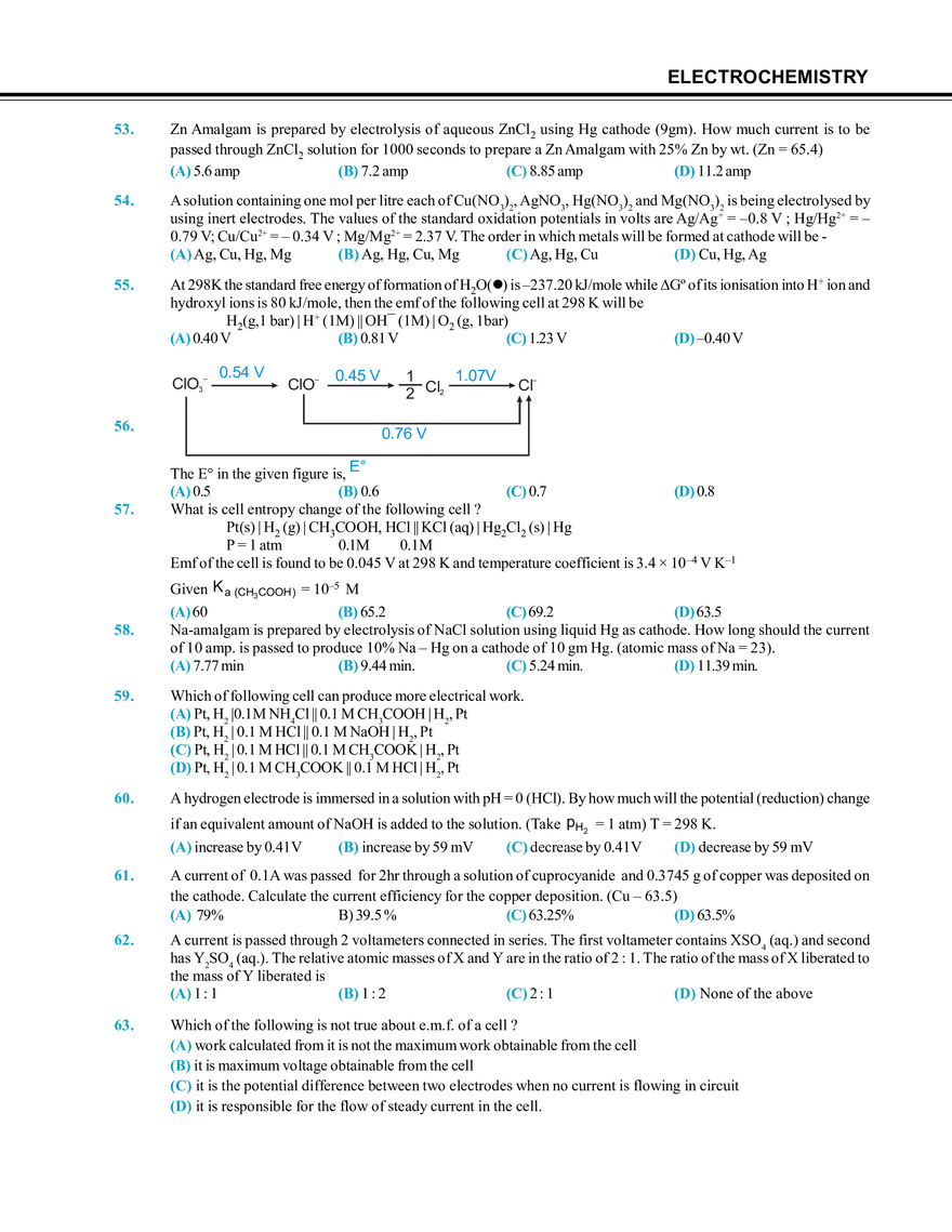 Electrochemistry Exercise # 1 - Page 7