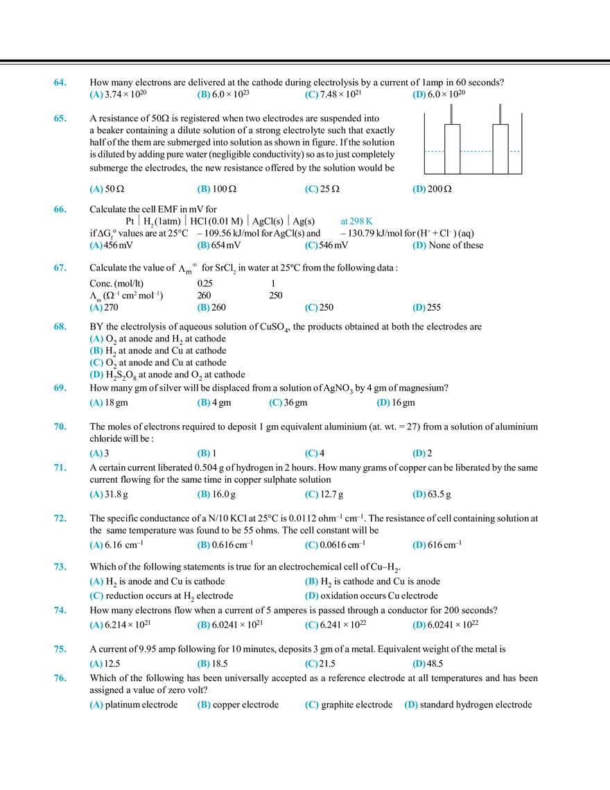 Electrochemistry Exercise # 1 - Page 8