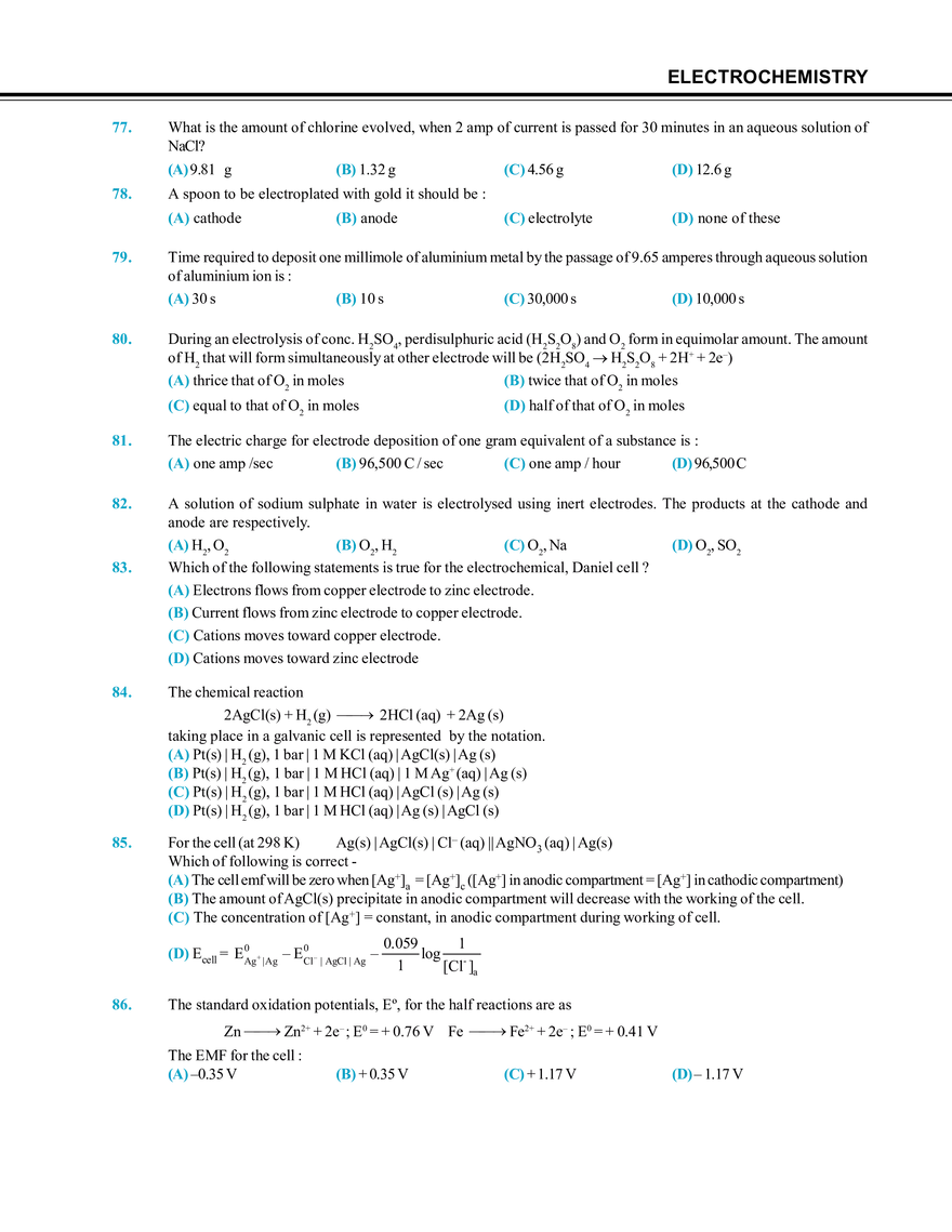 Electrochemistry Exercise # 1 - Page 9