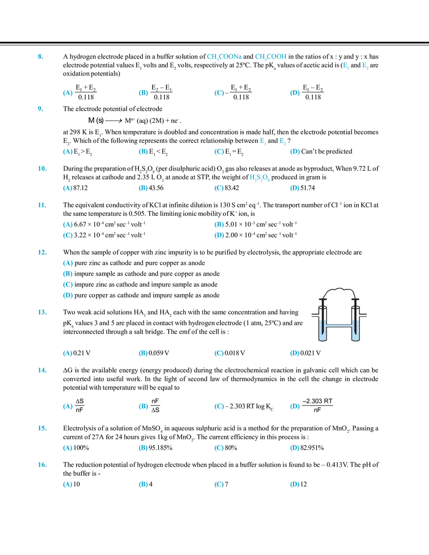Electrochemistry Exercise # 1 - Page 2
