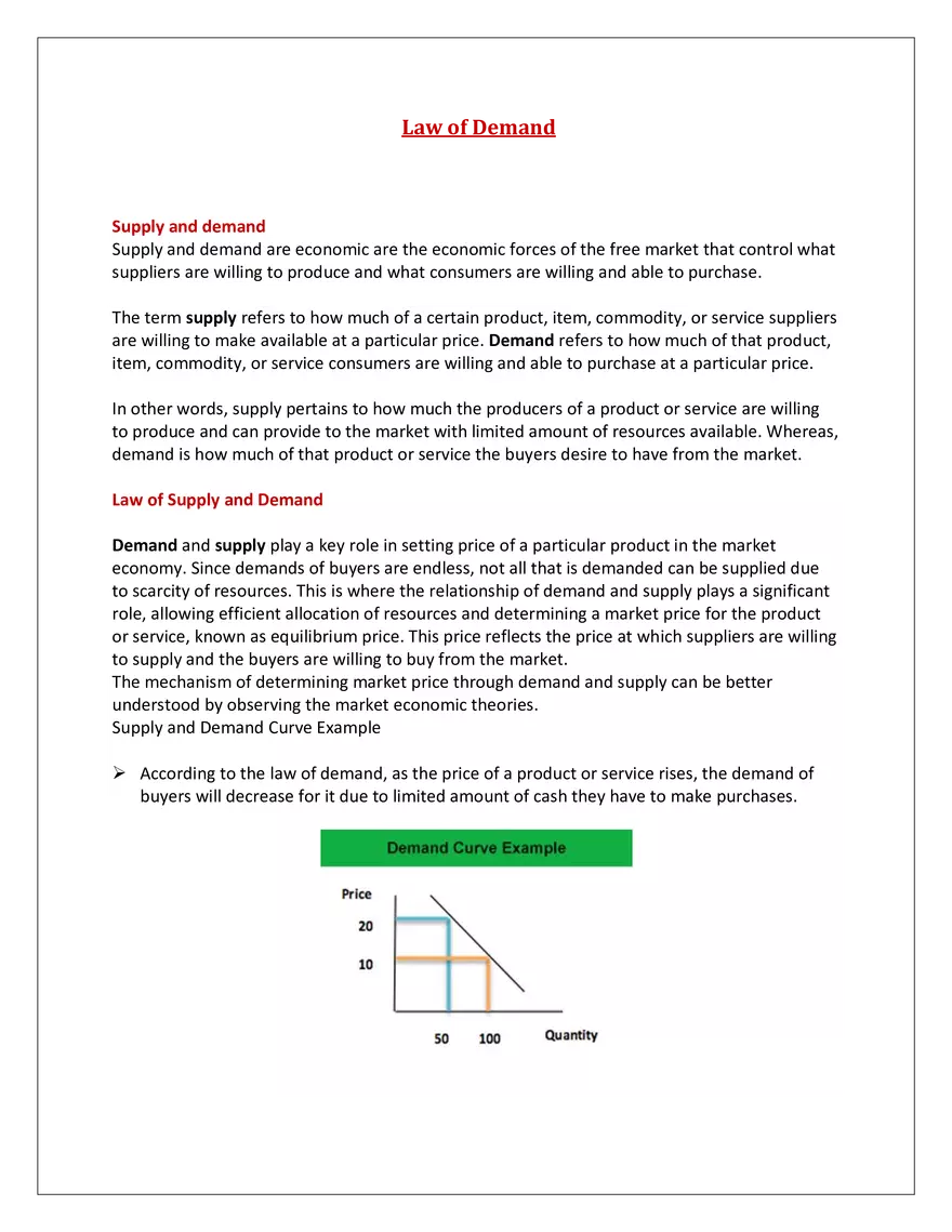 Law of Demand - Page 1