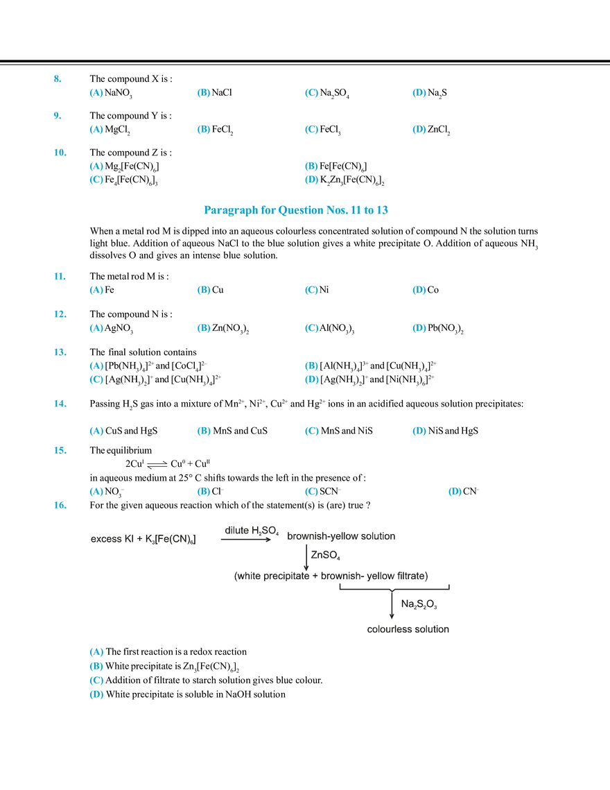 Salt Analysis and Qualitative Analysis  Exercise # 5 - Page 2