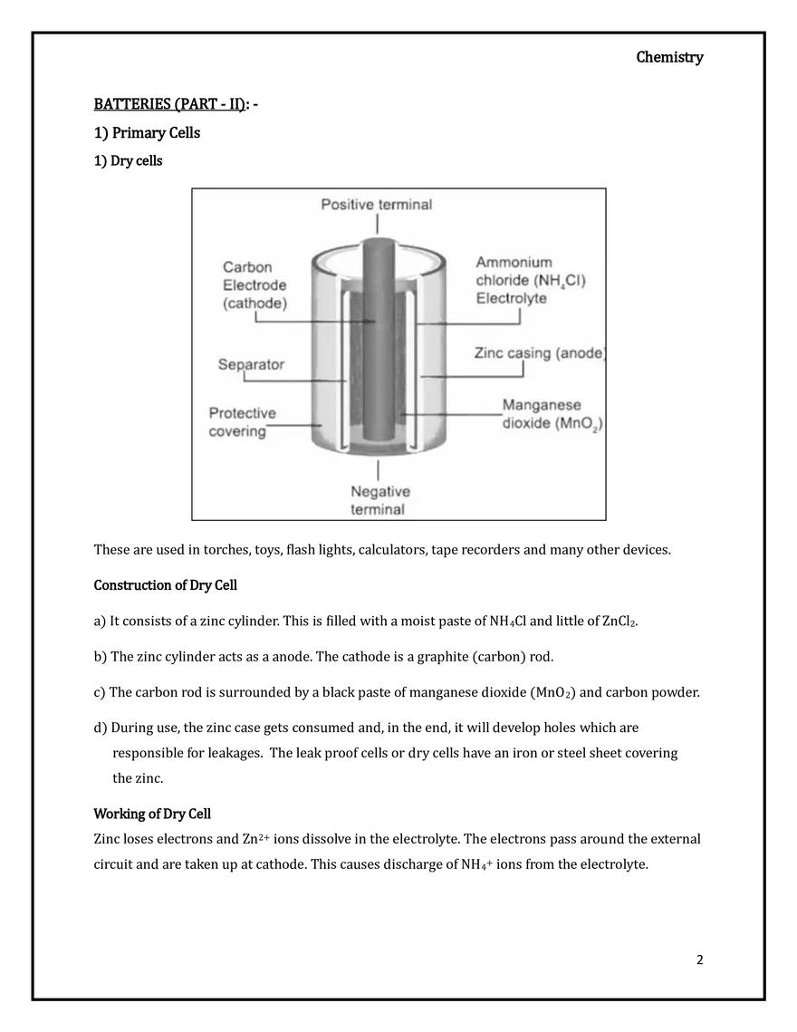 Electrochemistry Batteries - Page 2