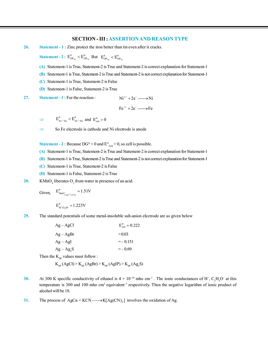 Electrochemistry Mock Test - Page 10