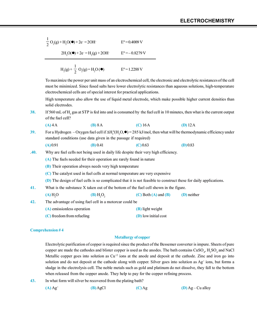 Electrochemistry Mock Test - Page 4