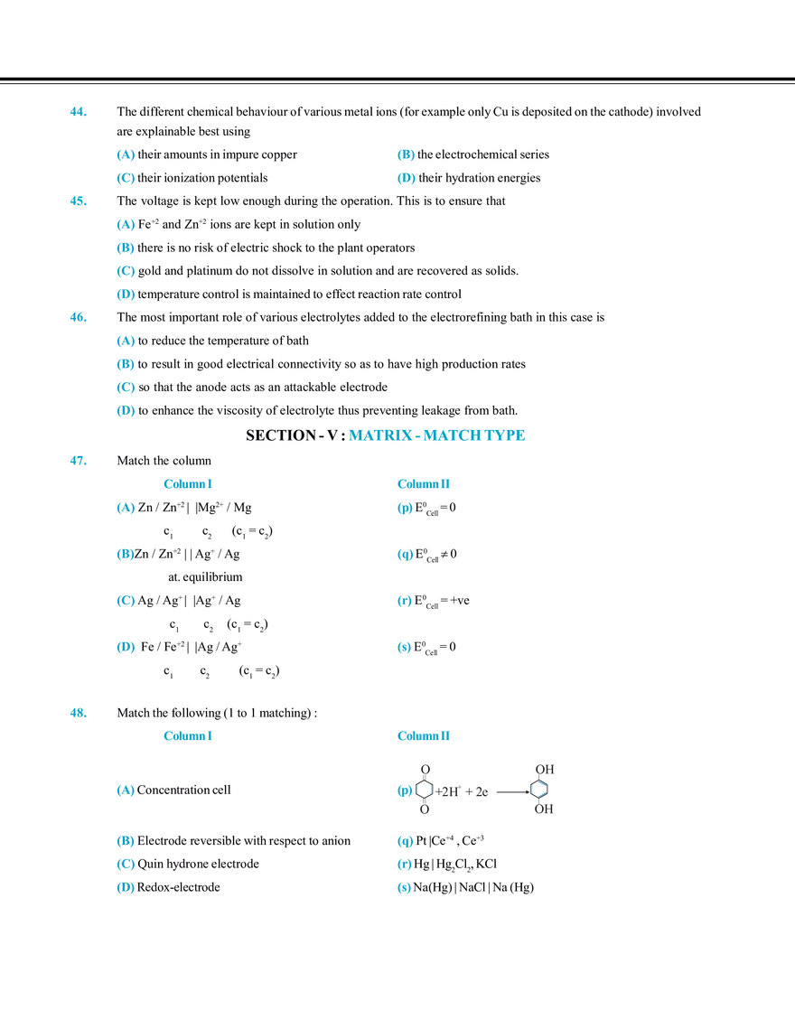 Electrochemistry Mock Test - Page 5