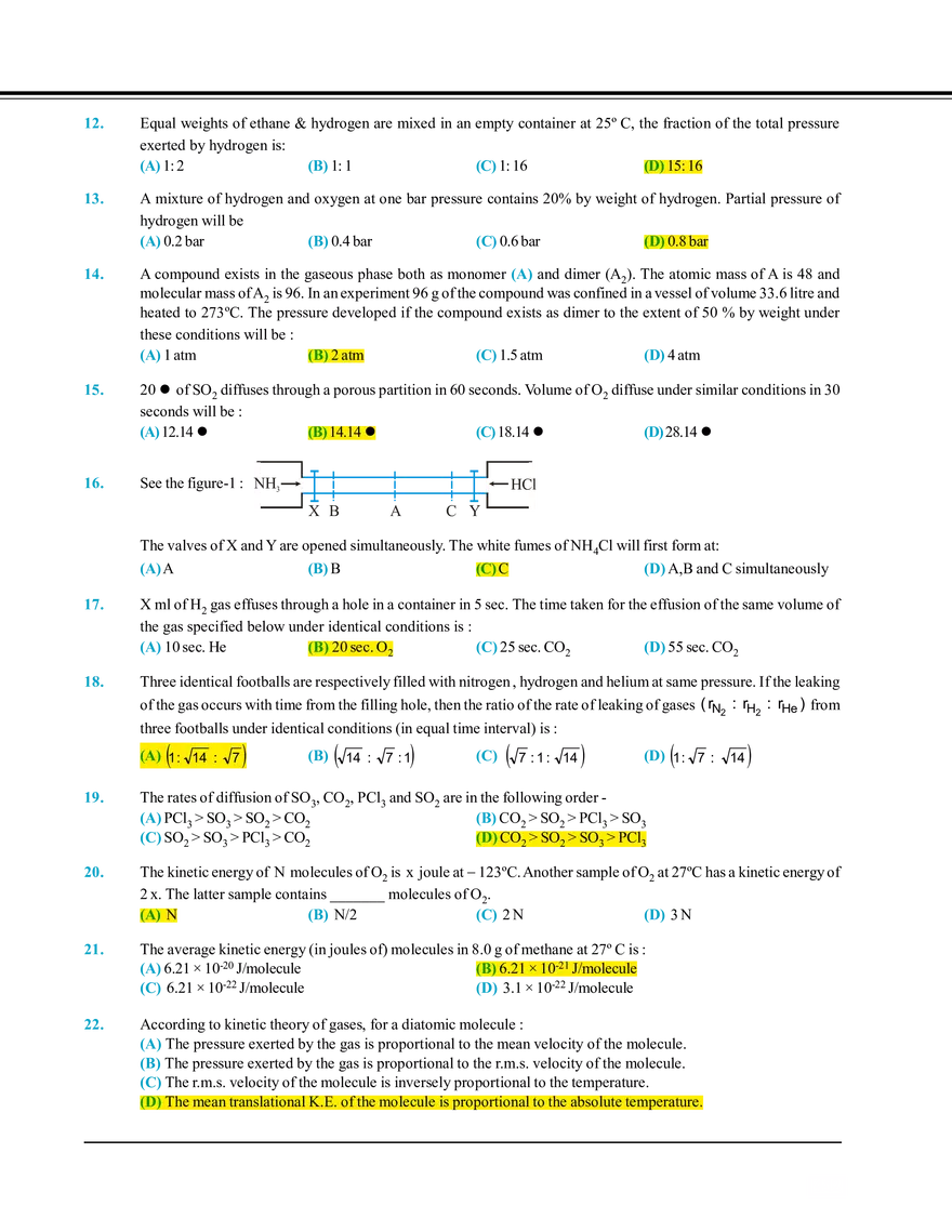 Gaseous State Exercise # 1 - Page 2
