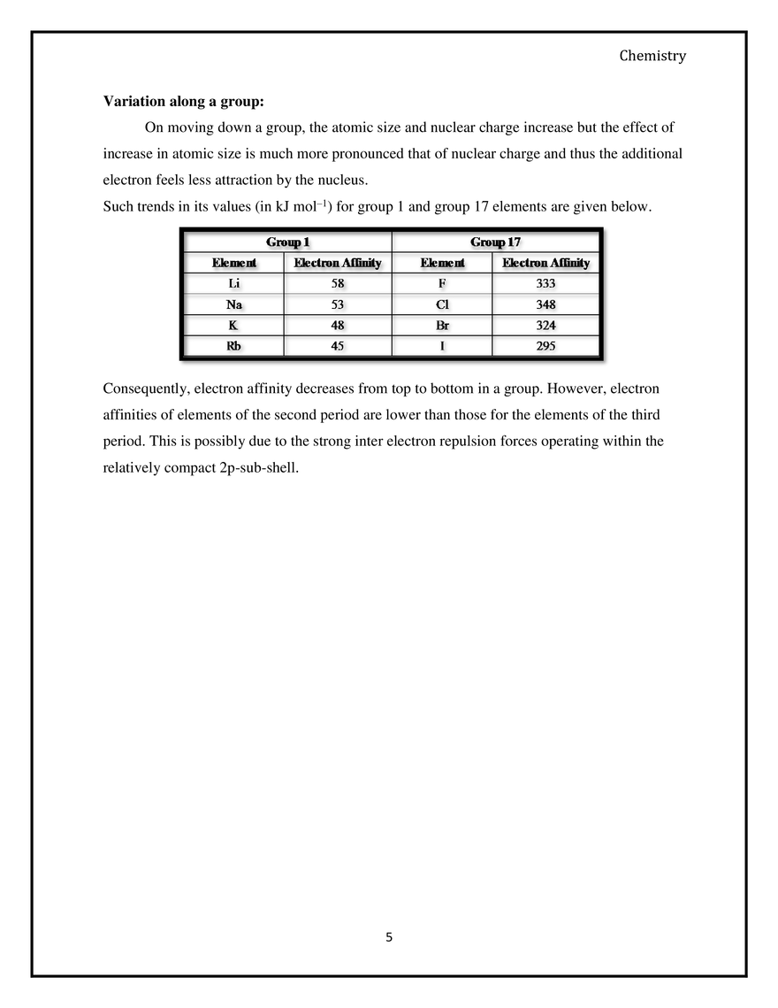 Ionization Enthalpy & Electrongain Enthalpy - Page 5