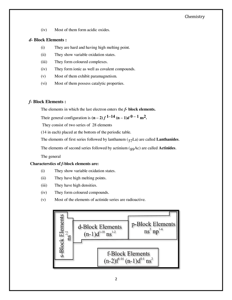 Division of the Periodic Table in S,P,D,F Blocks - Page 2