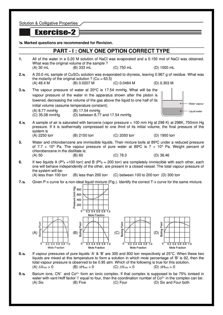 Solution & Colligative Properties Exercises - Page 24