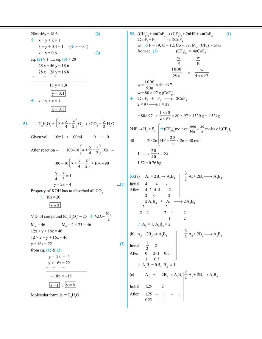 Mole Concept Hints & Solutions - Page 7