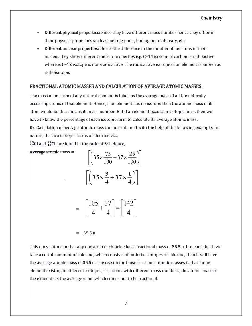 Structure of the Atom. Isotopes, Isobars and Isotones - Page 7