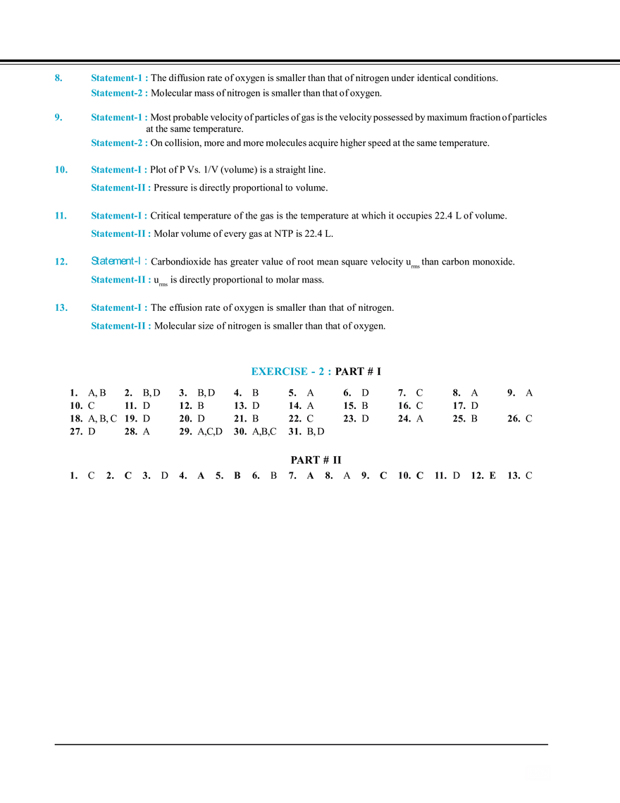 Gaseous State Exercise # 2 - Page 5