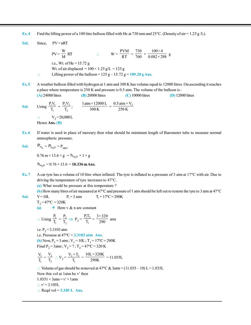 Gaseous State Solved Examples - Page 2