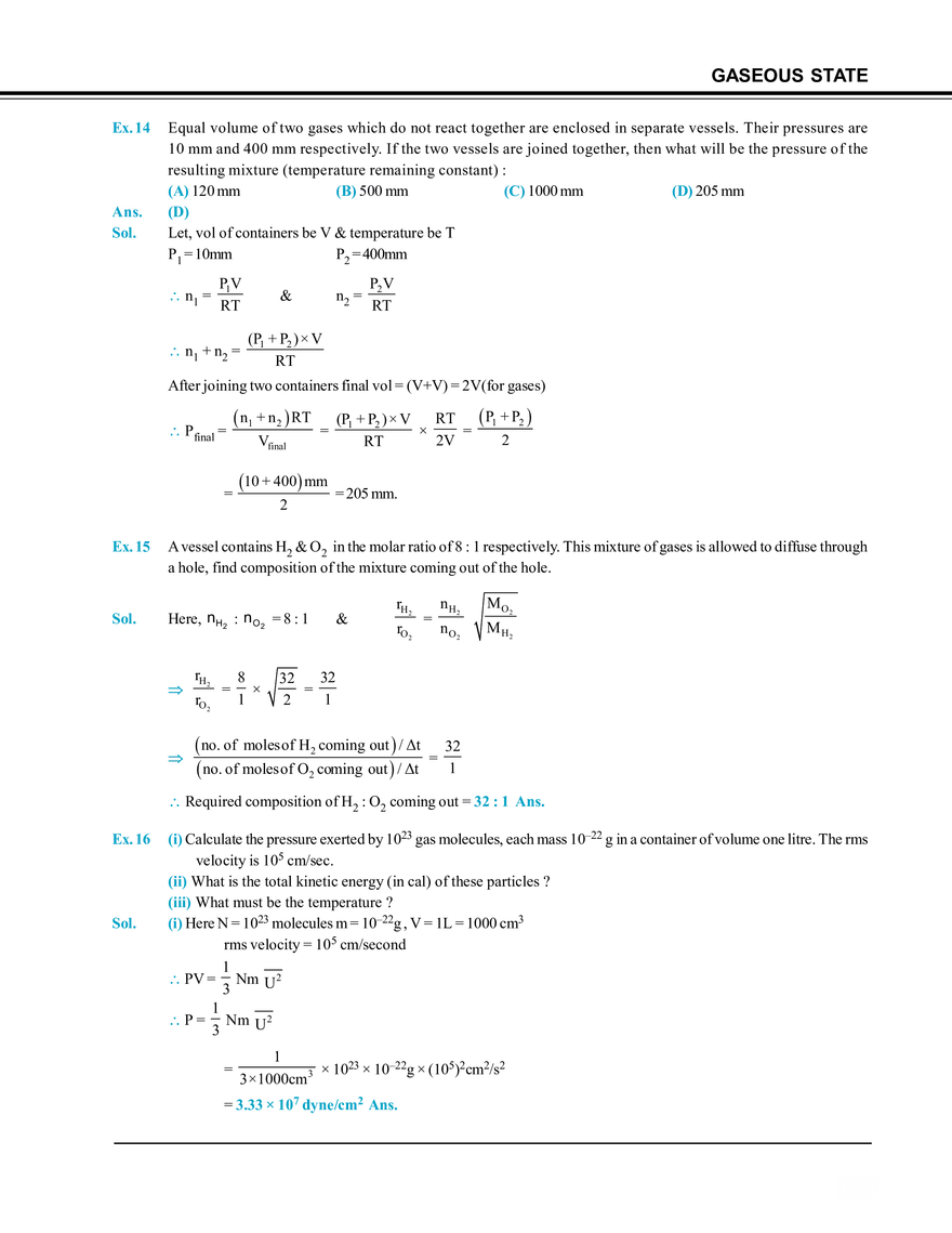 Gaseous State Solved Examples - Page 5