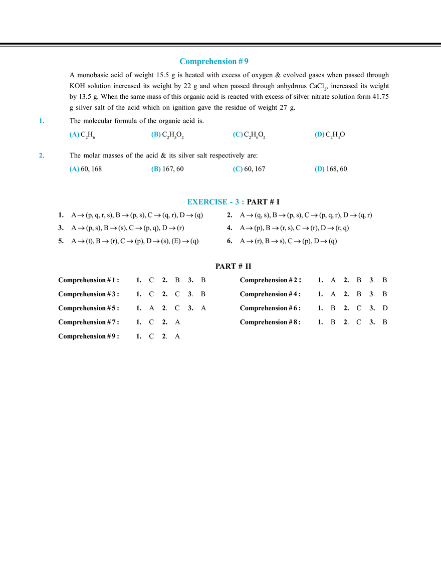 Mole Concept Exercise # 3 - Page 6