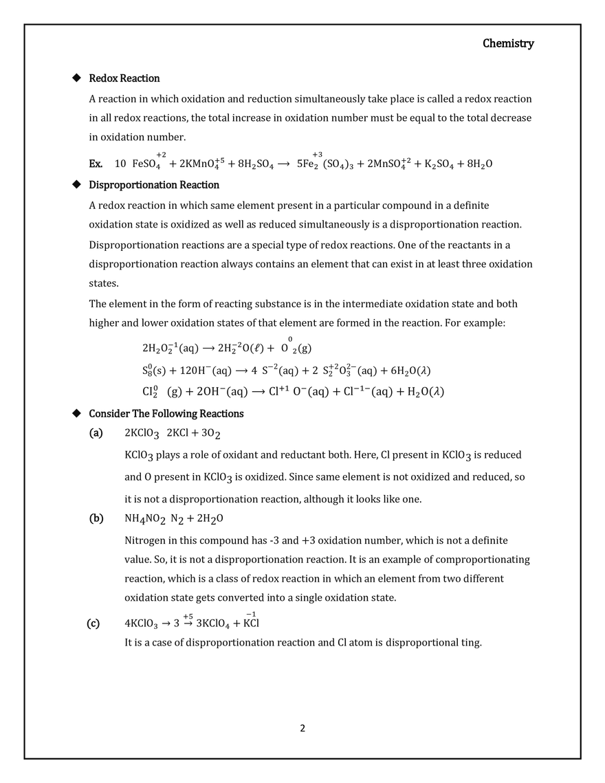 Some Basic Concepts of Chemistry Redox Reaction - Page 2